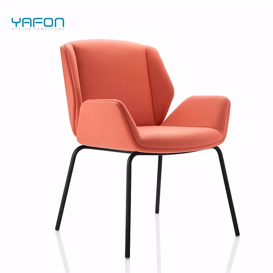High Quality Office Furniture Modern Solid Wood Legs Fabric Arm Chair Leisure Chair